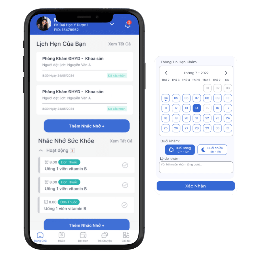 app đặt lịch khám